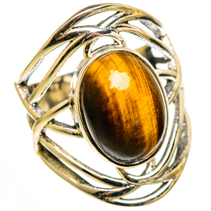 Tiger Eye Rings handcrafted by Ana Silver Co - RING113172 - Photo 2