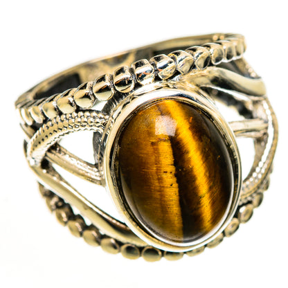 Tiger Eye Rings handcrafted by Ana Silver Co - RING113174 - Photo 2