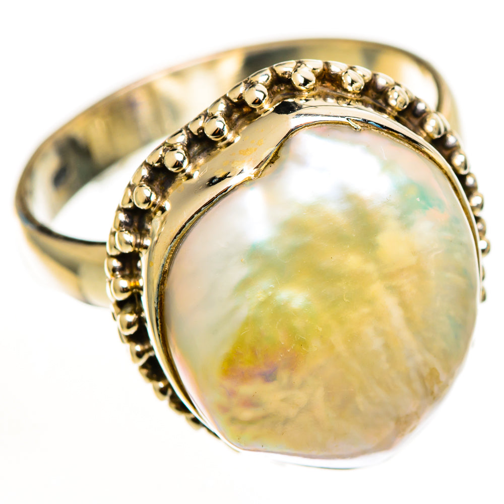 Mother Of Pearl Rings handcrafted by Ana Silver Co - RING113181 - Photo 2
