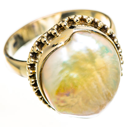 Mother Of Pearl Rings handcrafted by Ana Silver Co - RING113181 - Photo 2