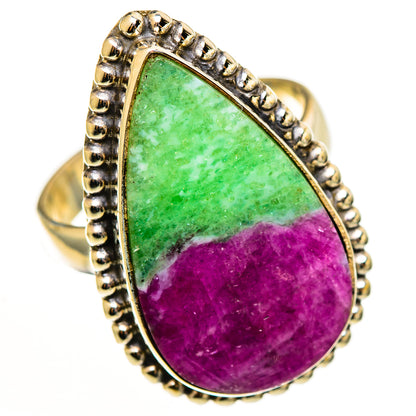 Ruby Zoisite Rings handcrafted by Ana Silver Co - RING113187 - Photo 2