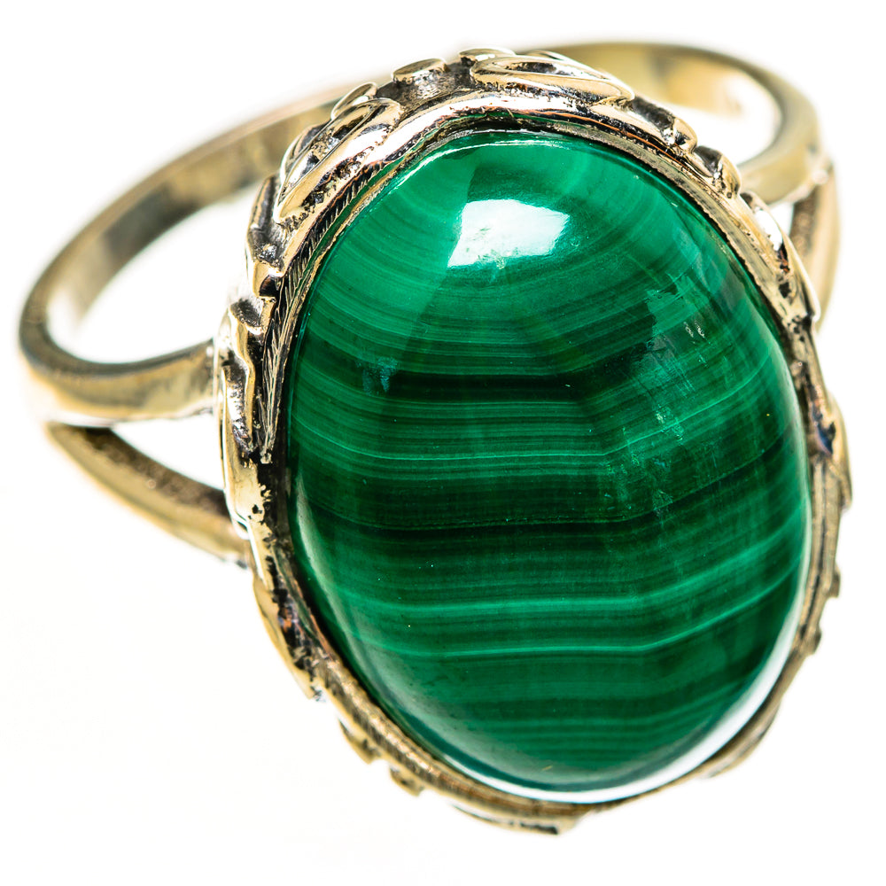 Malachite In Chrysocolla Rings handcrafted by Ana Silver Co - RING113195 - Photo 2