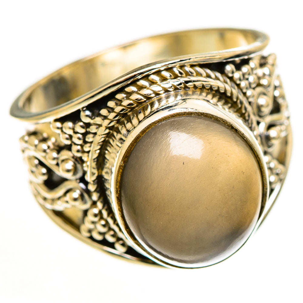 Chocolate Moonstone Rings handcrafted by Ana Silver Co - RING113199 - Photo 2