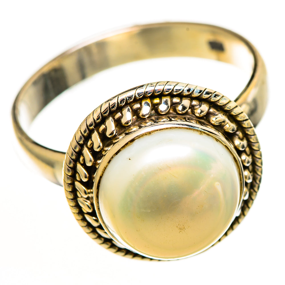 Cultured Pearl Rings handcrafted by Ana Silver Co - RING113202 - Photo 2