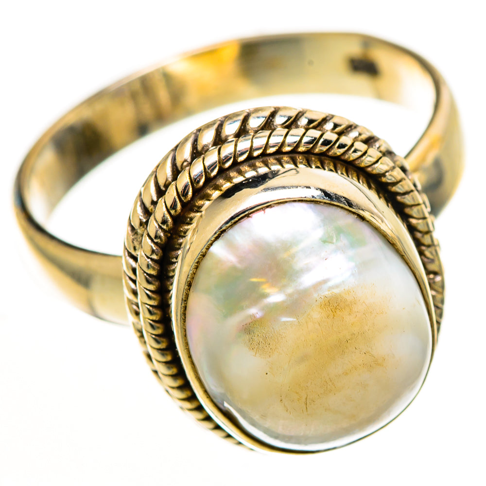 Mother Of Pearl Rings handcrafted by Ana Silver Co - RING113203 - Photo 2