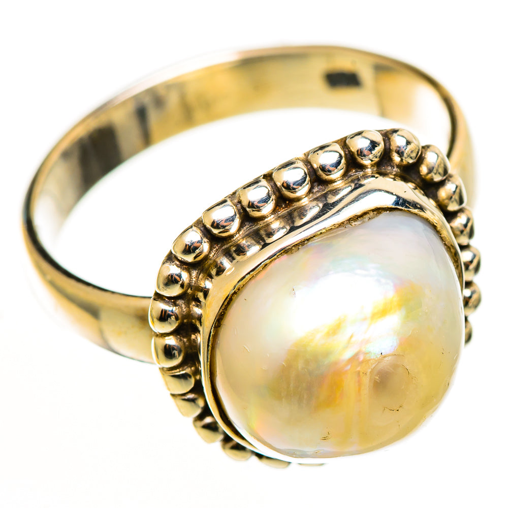 Mother Of Pearl Rings handcrafted by Ana Silver Co - RING113204 - Photo 2