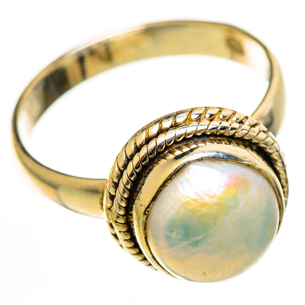 Cultured Pearl Rings handcrafted by Ana Silver Co - RING113206 - Photo 2