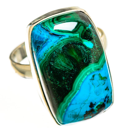 Malachite In Chrysocolla Rings handcrafted by Ana Silver Co - RING113210 - Photo 2