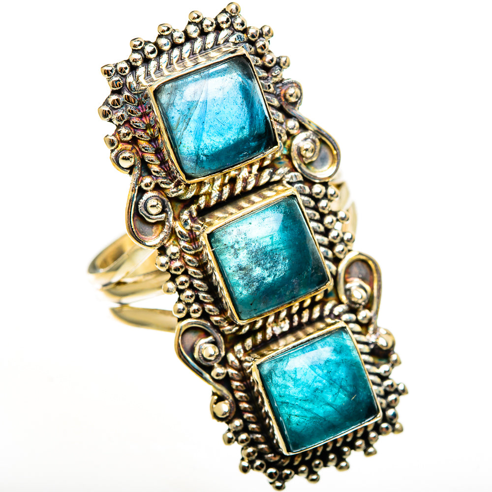 Blue Fluorite Rings handcrafted by Ana Silver Co - RING113215 - Photo 2