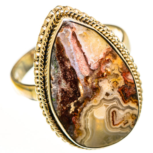 Crazy Lace Agate Rings handcrafted by Ana Silver Co - RING113221 - Photo 2