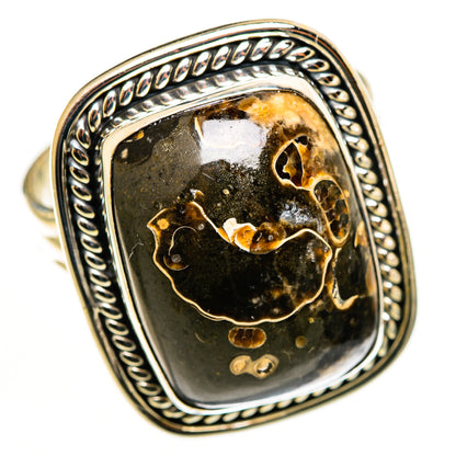 Turritella Agate Rings handcrafted by Ana Silver Co - RING113223 - Photo 2