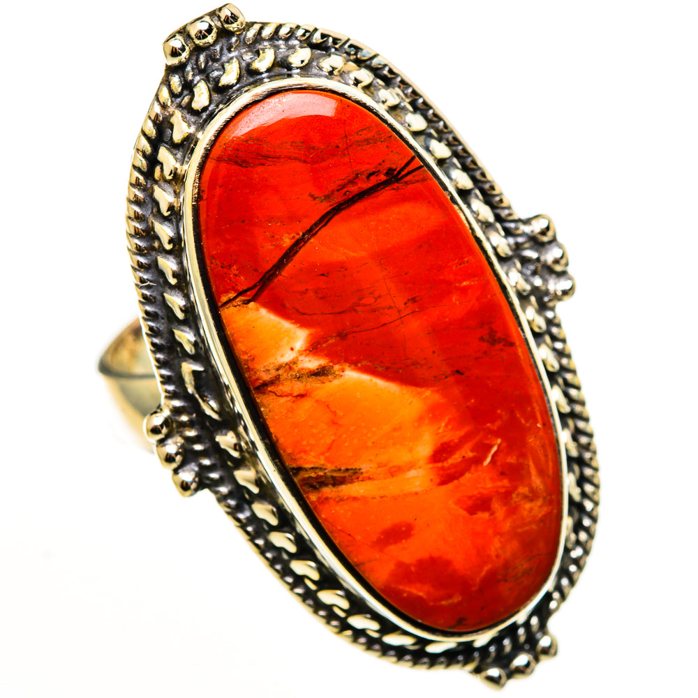 Red Jasper Rings handcrafted by Ana Silver Co - RING113224 - Photo 2