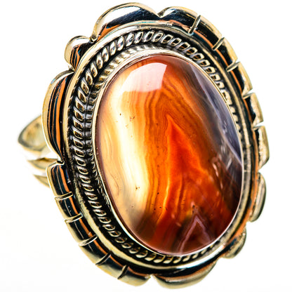 Red Botswana Agate Rings handcrafted by Ana Silver Co - RING113226 - Photo 2