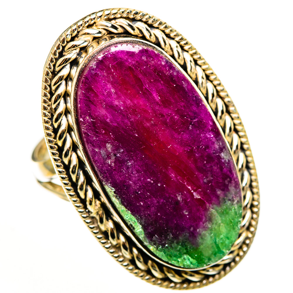Ruby Zoisite Rings handcrafted by Ana Silver Co - RING113230 - Photo 2