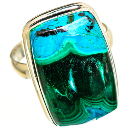 Malachite In Chrysocolla Rings handcrafted by Ana Silver Co - RING113241 - Photo 2