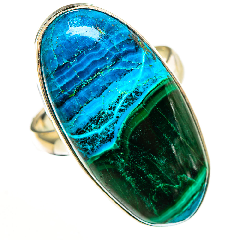 Malachite In Chrysocolla Rings handcrafted by Ana Silver Co - RING113242 - Photo 2