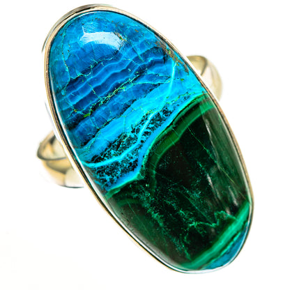 Malachite In Chrysocolla Rings handcrafted by Ana Silver Co - RING113242 - Photo 2