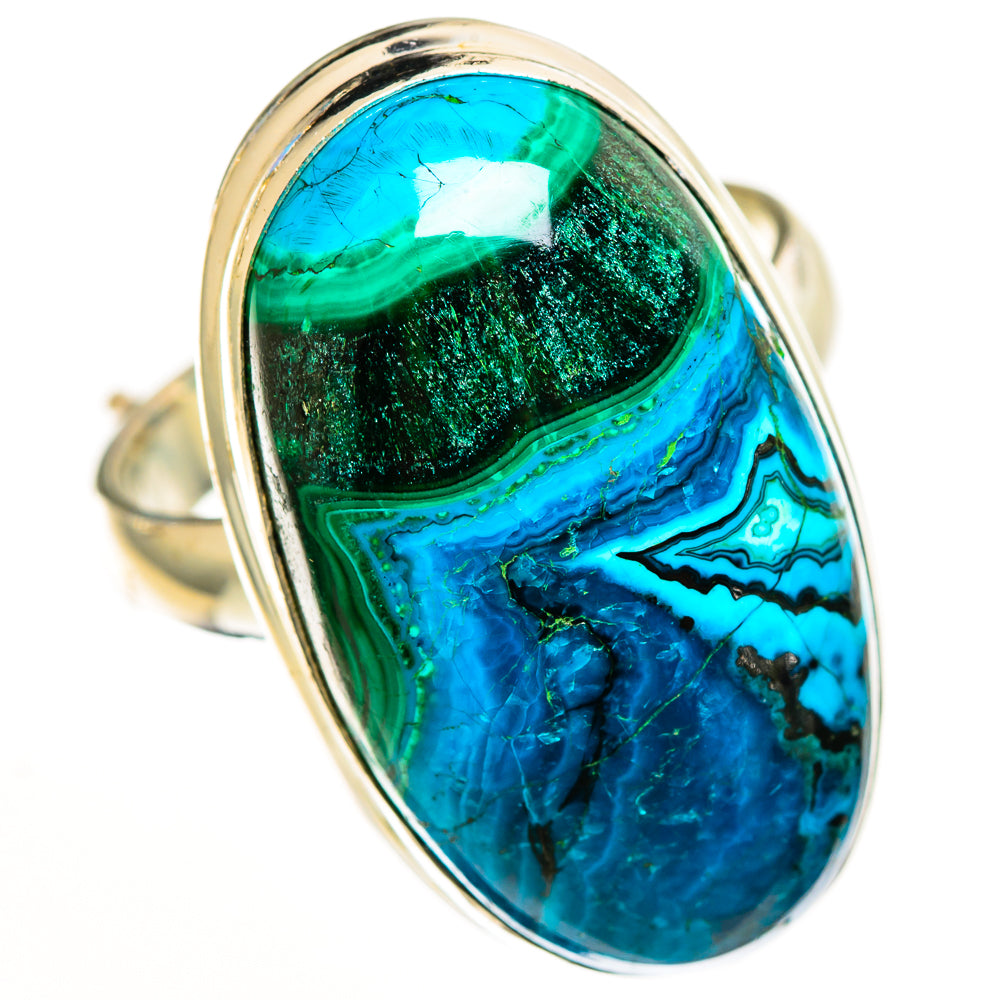 Malachite In Chrysocolla Rings handcrafted by Ana Silver Co - RING113245 - Photo 2