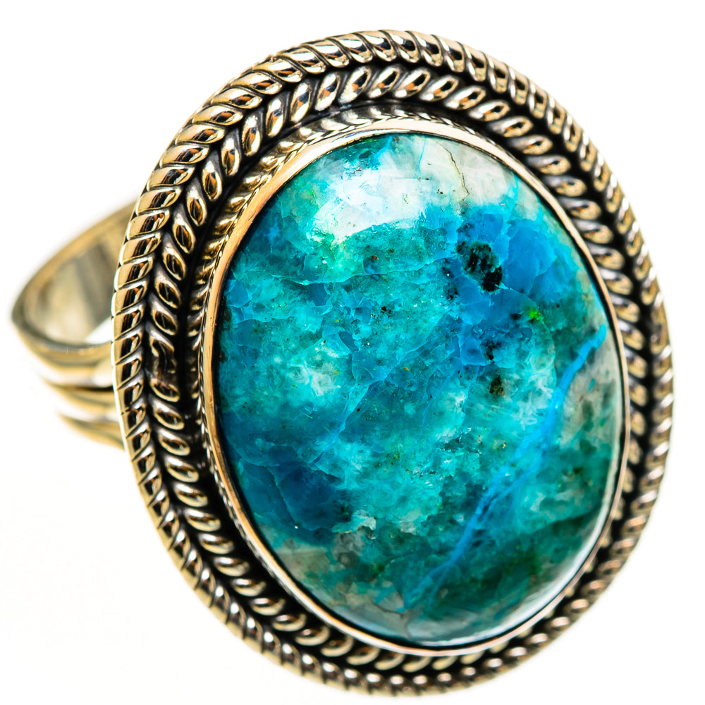 Chrysocolla Rings handcrafted by Ana Silver Co - RING113247 - Photo 2