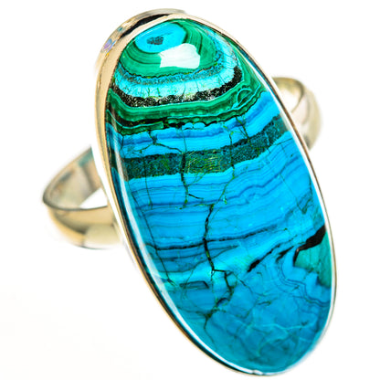 Malachite In Chrysocolla Rings handcrafted by Ana Silver Co - RING113248 - Photo 2