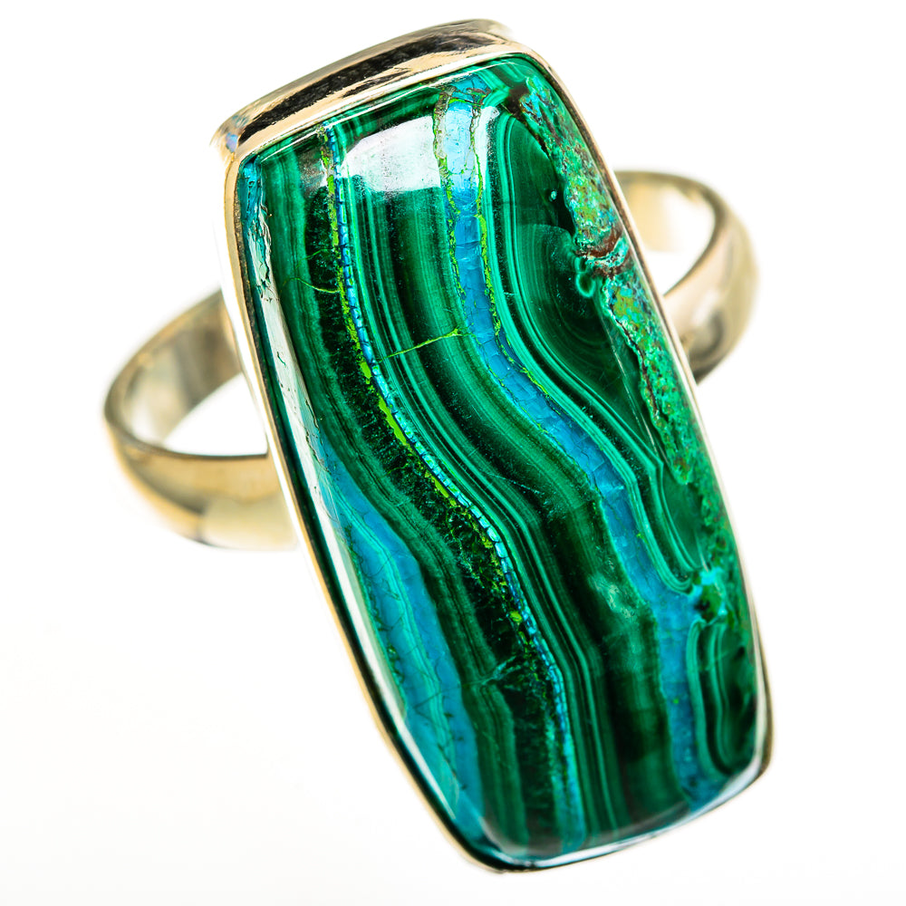 Malachite In Chrysocolla Rings handcrafted by Ana Silver Co - RING113251 - Photo 2