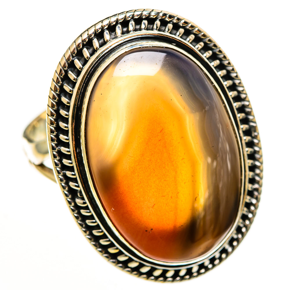 Red Botswana Agate Rings handcrafted by Ana Silver Co - RING113260 - Photo 2