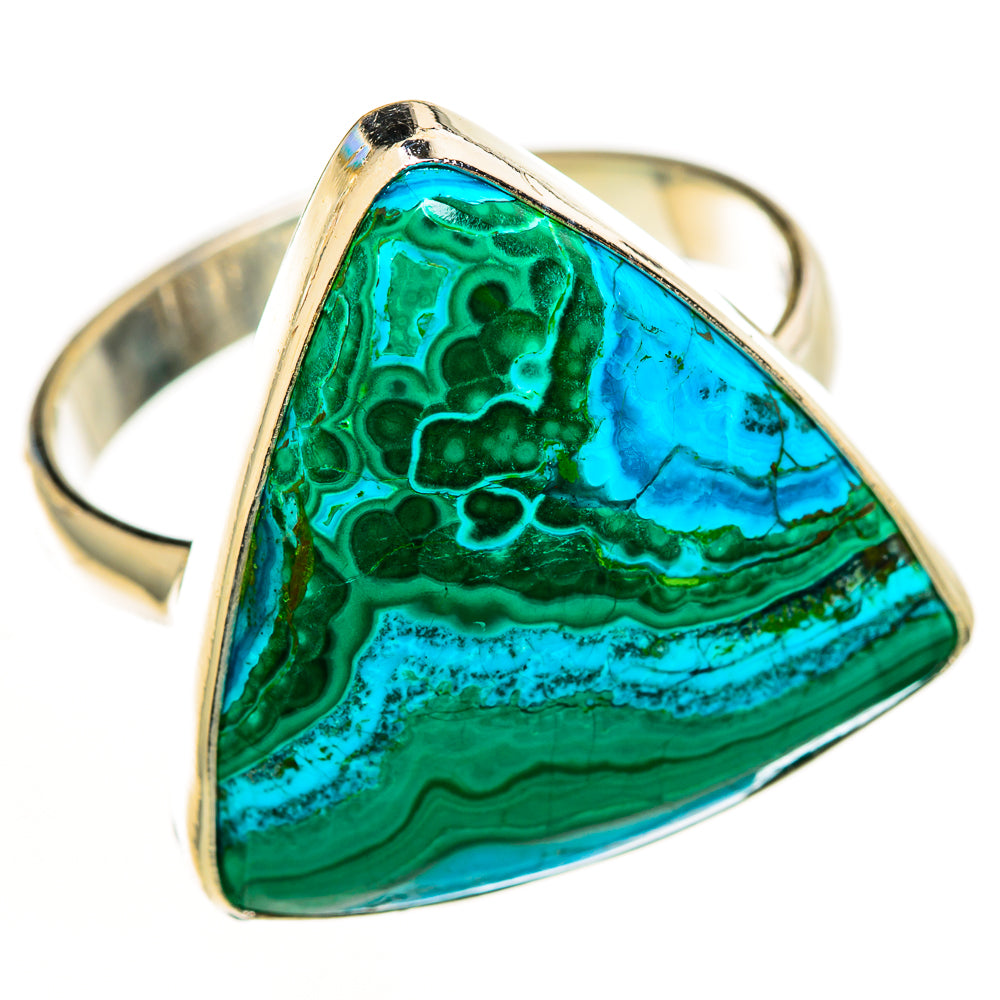 Malachite In Chrysocolla Rings handcrafted by Ana Silver Co - RING113271 - Photo 2