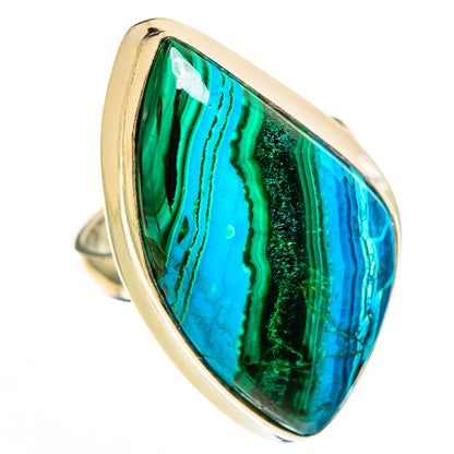 Malachite In Chrysocolla Rings handcrafted by Ana Silver Co - RING113272 - Photo 2
