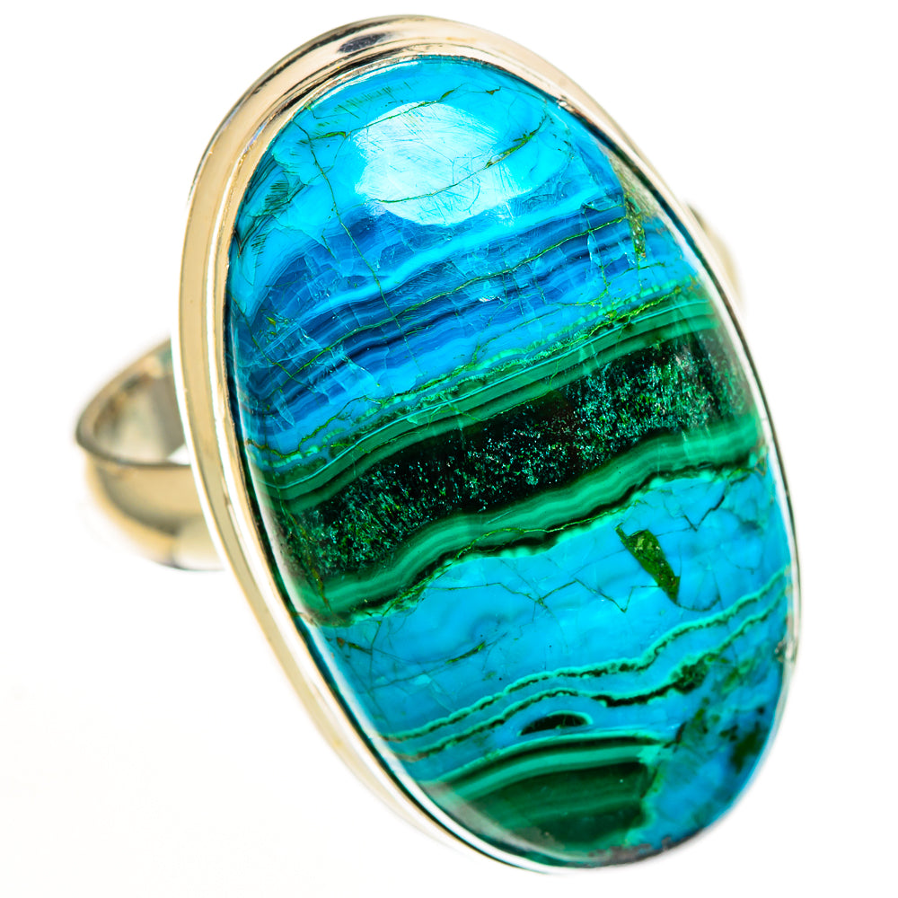 Malachite In Chrysocolla Rings handcrafted by Ana Silver Co - RING113273 - Photo 2
