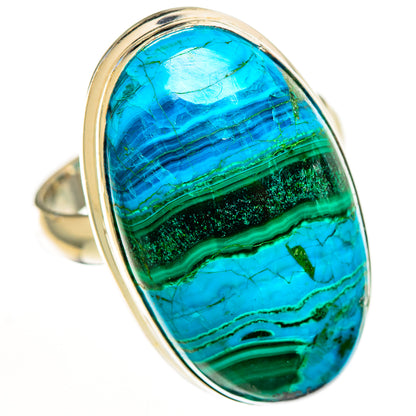Malachite In Chrysocolla Rings handcrafted by Ana Silver Co - RING113273 - Photo 2