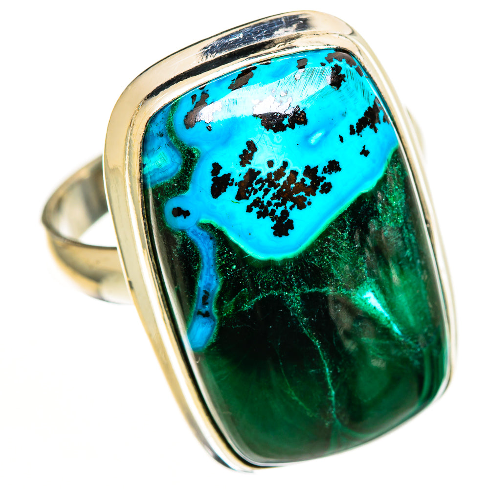 Malachite In Chrysocolla Rings handcrafted by Ana Silver Co - RING113274 - Photo 2