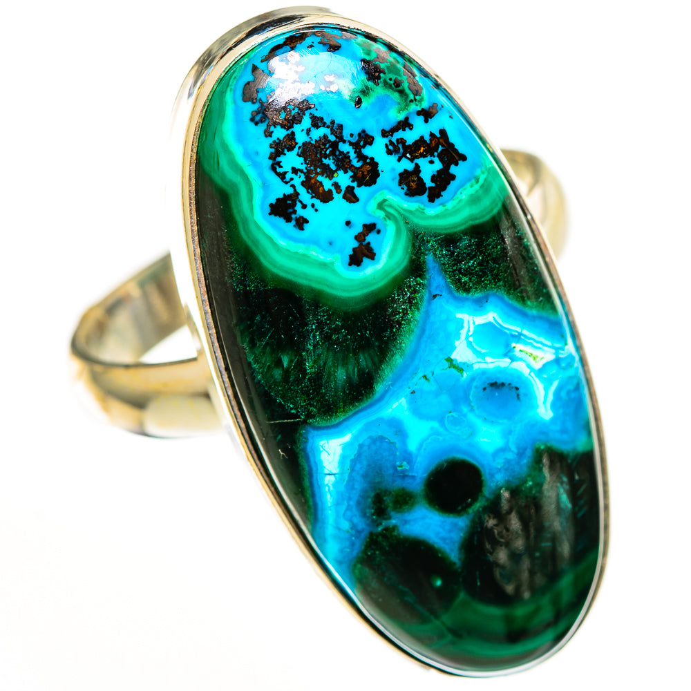 Malachite In Chrysocolla Rings handcrafted by Ana Silver Co - RING113275 - Photo 2