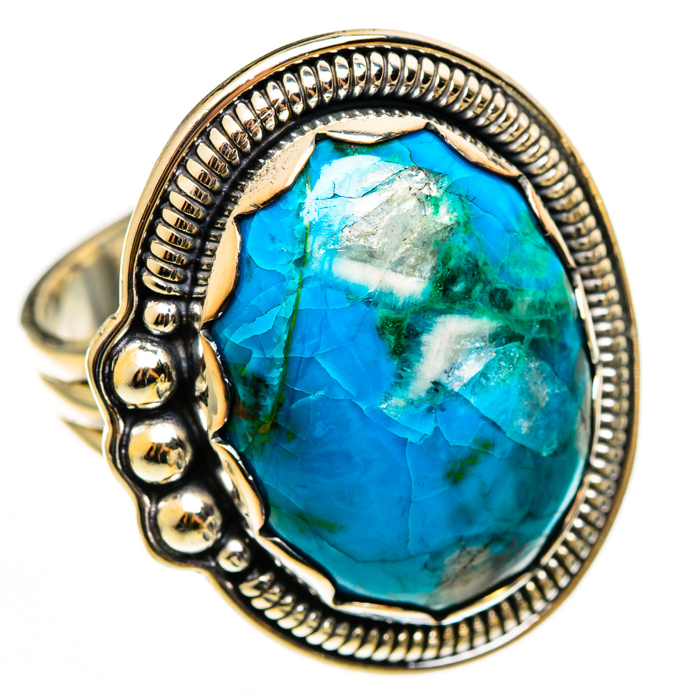 Chrysocolla Rings handcrafted by Ana Silver Co - RING113277 - Photo 2
