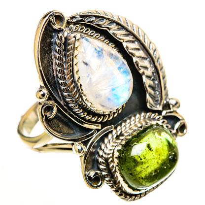 Rainbow Moonstone Rings handcrafted by Ana Silver Co - RING113280 - Photo 2