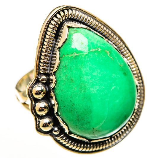 Chrysoprase Rings handcrafted by Ana Silver Co - RING113281 - Photo 2