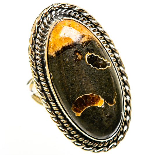 Turritella Agate Rings handcrafted by Ana Silver Co - RING113286 - Photo 2