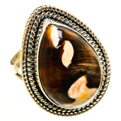 Peanut Wood Jasper Rings handcrafted by Ana Silver Co - RING113309 - Photo 2