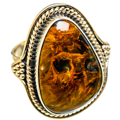 Golden Pietersite Rings handcrafted by Ana Silver Co - RING113313 - Photo 2