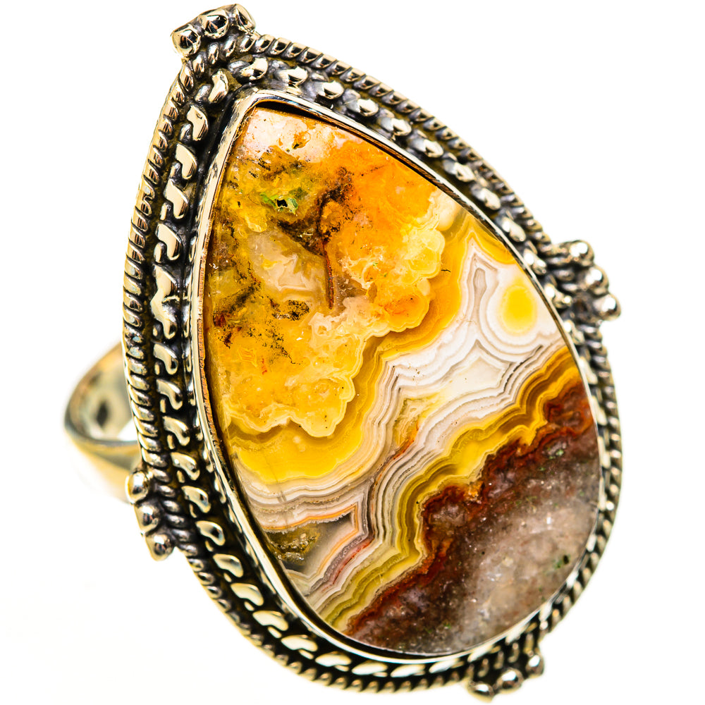 Crazy Lace Agate Rings handcrafted by Ana Silver Co - RING113315 - Photo 2