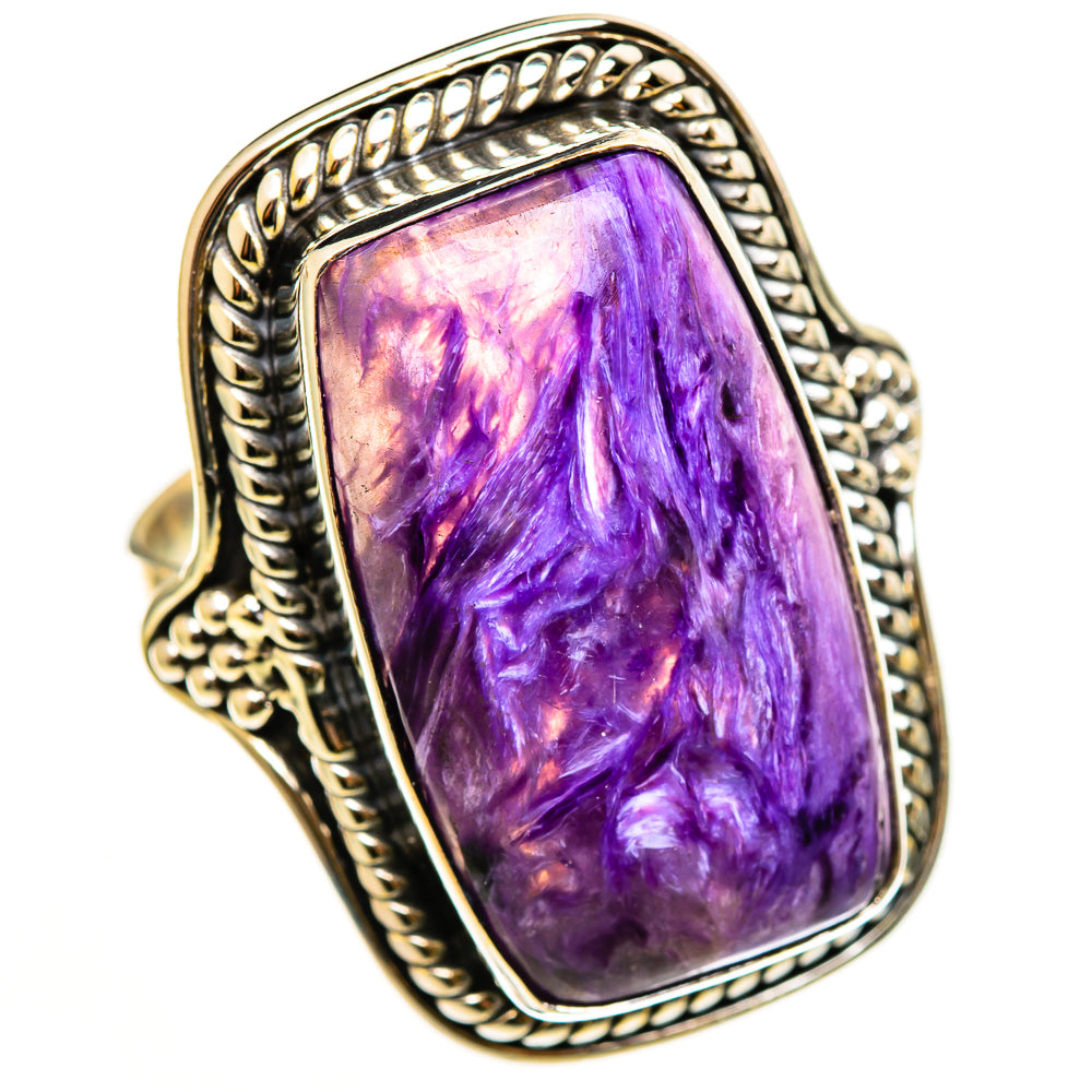 Charoite Rings handcrafted by Ana Silver Co - RING113318 - Photo 2