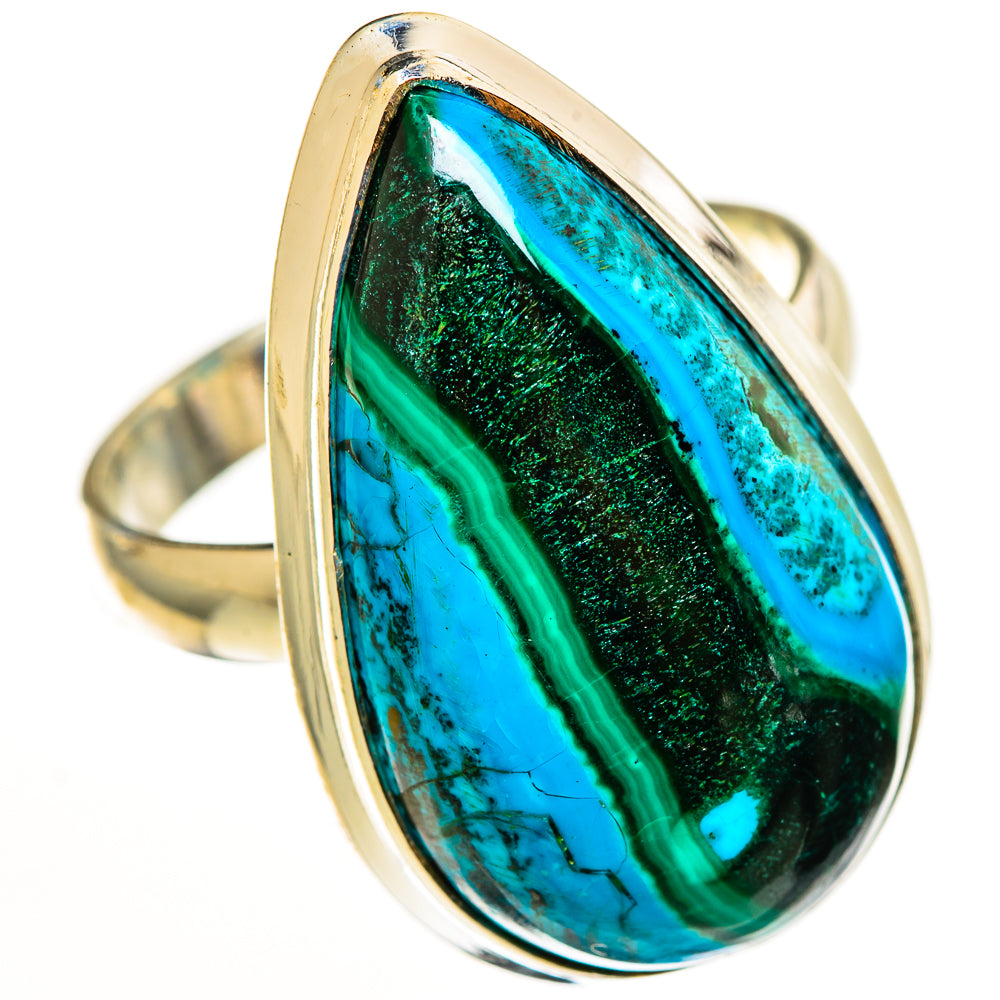 Malachite In Chrysocolla Rings handcrafted by Ana Silver Co - RING113325 - Photo 2