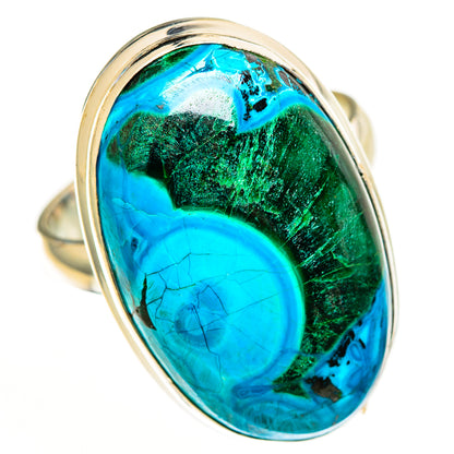 Malachite In Chrysocolla Rings handcrafted by Ana Silver Co - RING113326 - Photo 2