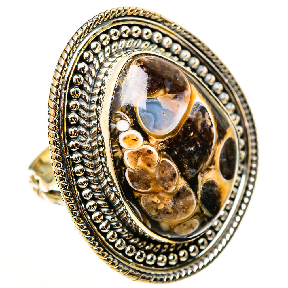 Turritella Agate Rings handcrafted by Ana Silver Co - RING113330 - Photo 2