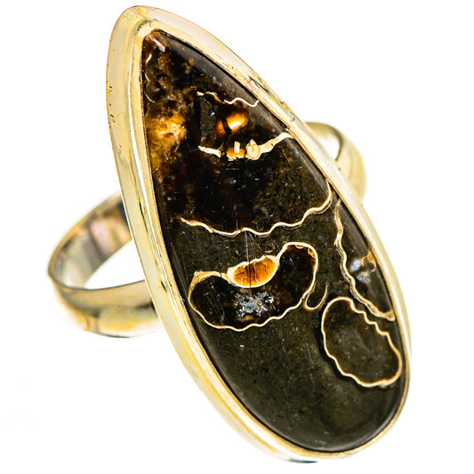 Turritella Agate Rings handcrafted by Ana Silver Co - RING113331 - Photo 2