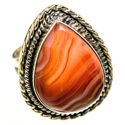 Red Botswana Agate Rings handcrafted by Ana Silver Co - RING113334 - Photo 2