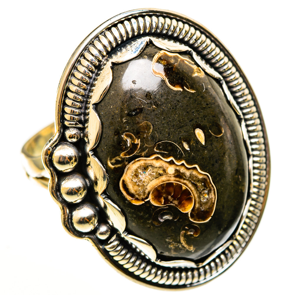 Turritella Agate Rings handcrafted by Ana Silver Co - RING113345 - Photo 2