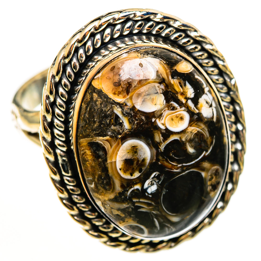 Turritella Agate Rings handcrafted by Ana Silver Co - RING113346 - Photo 2