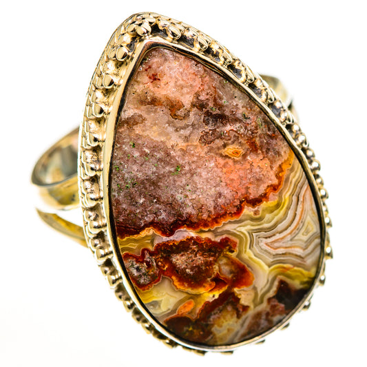 Crazy Lace Agate Rings handcrafted by Ana Silver Co - RING113349 - Photo 2