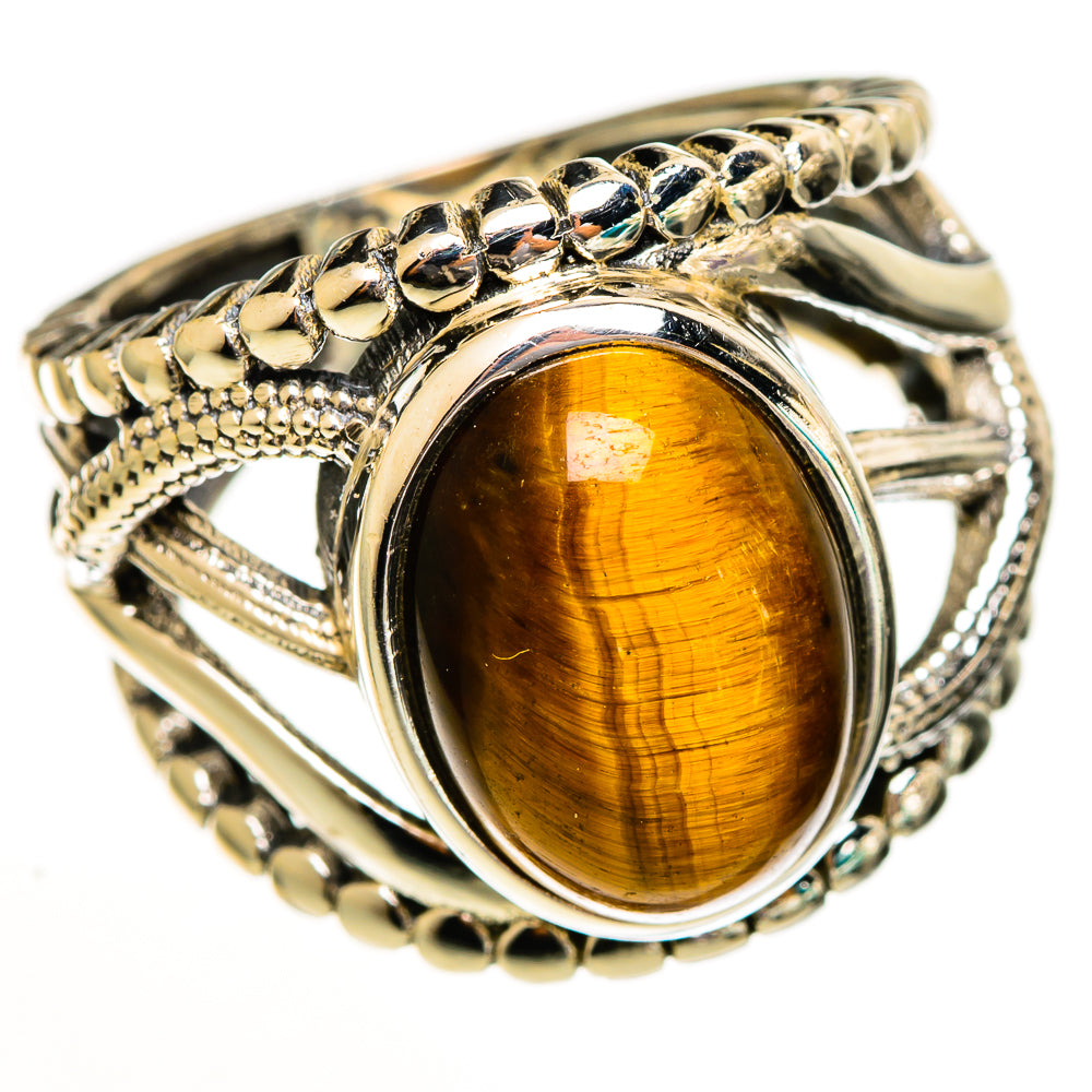 Tiger Eye Rings handcrafted by Ana Silver Co - RING113360 - Photo 2