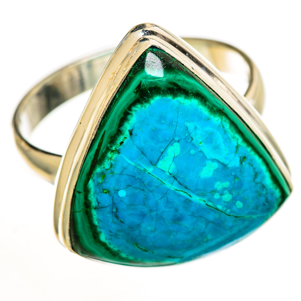 Malachite In Chrysocolla Rings handcrafted by Ana Silver Co - RING113396 - Photo 2